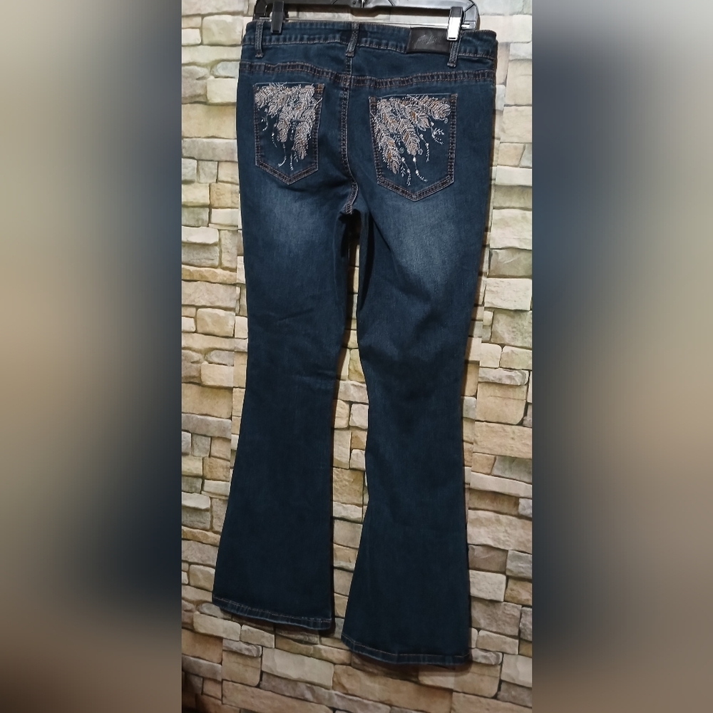 True Luck Bootcut Embellished Jeans Size 14 - Picture 2 of 5